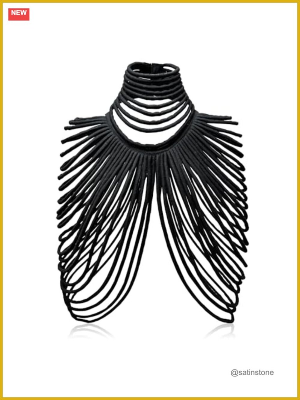 African Ankara Fabric Shawl Statement Necklace Cotton Handmade Tribal